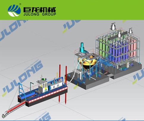 Cutter suction dredger with mineral selecting platform